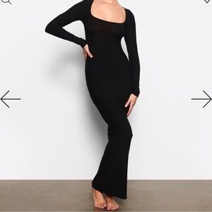 SKIMS Classic Black Long Sleeve Dress